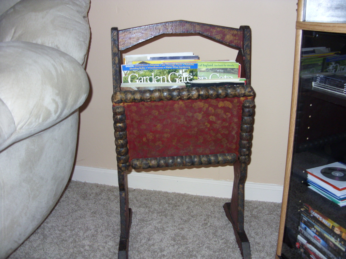 OLD TRAMP MAGAZINE RACK