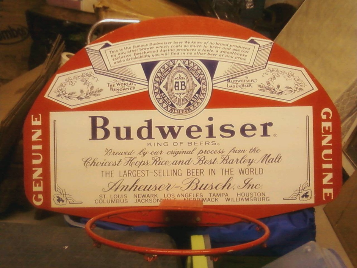 Budweiser Basketball Backboard full size new never used 1971 