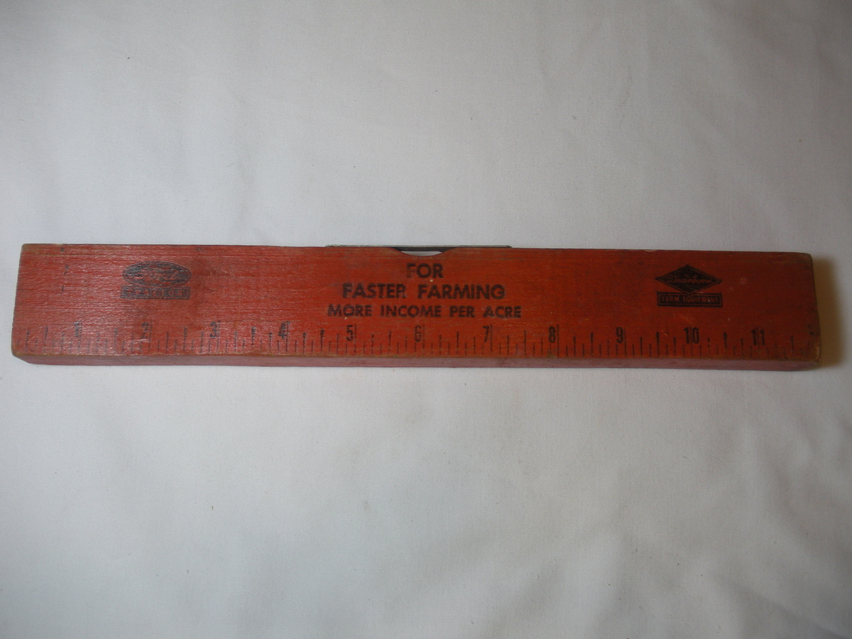FORD TRACTOR Measuring 12" Ruler and Level - DEARBORN Farm Equipment RAYL STANLEY Joplin MO