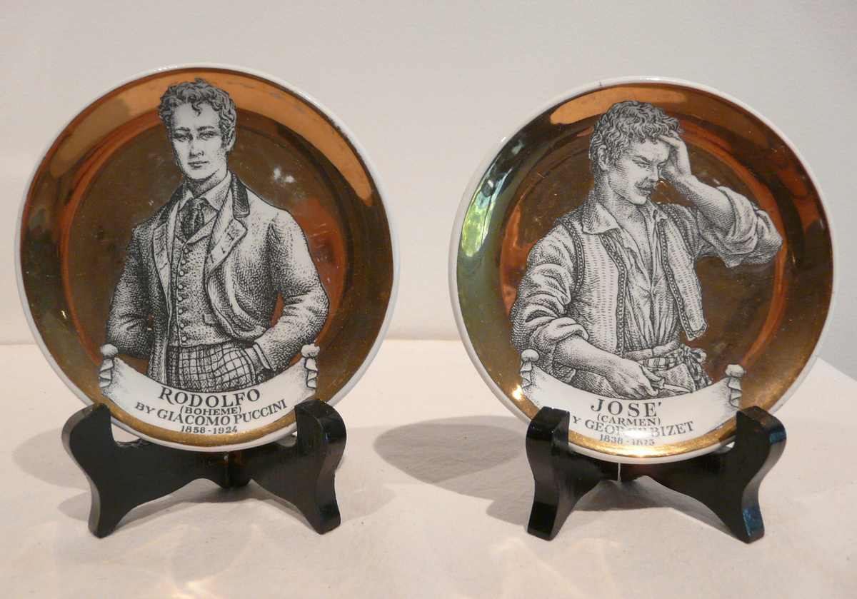 PIERO FORNASETTI MELODRAMMA COASTERS - Art Pottery