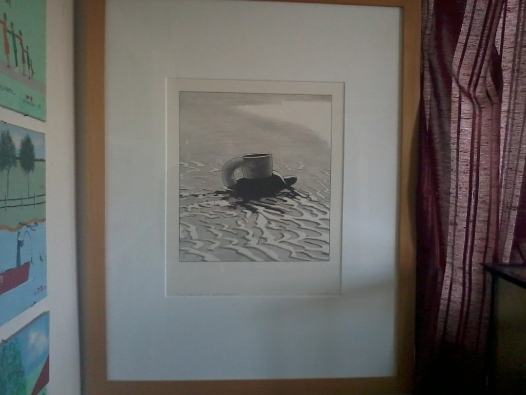KEN PRICE, bold Sketch, "Turtle Cup on Wet Sand", signed and dated 1969
