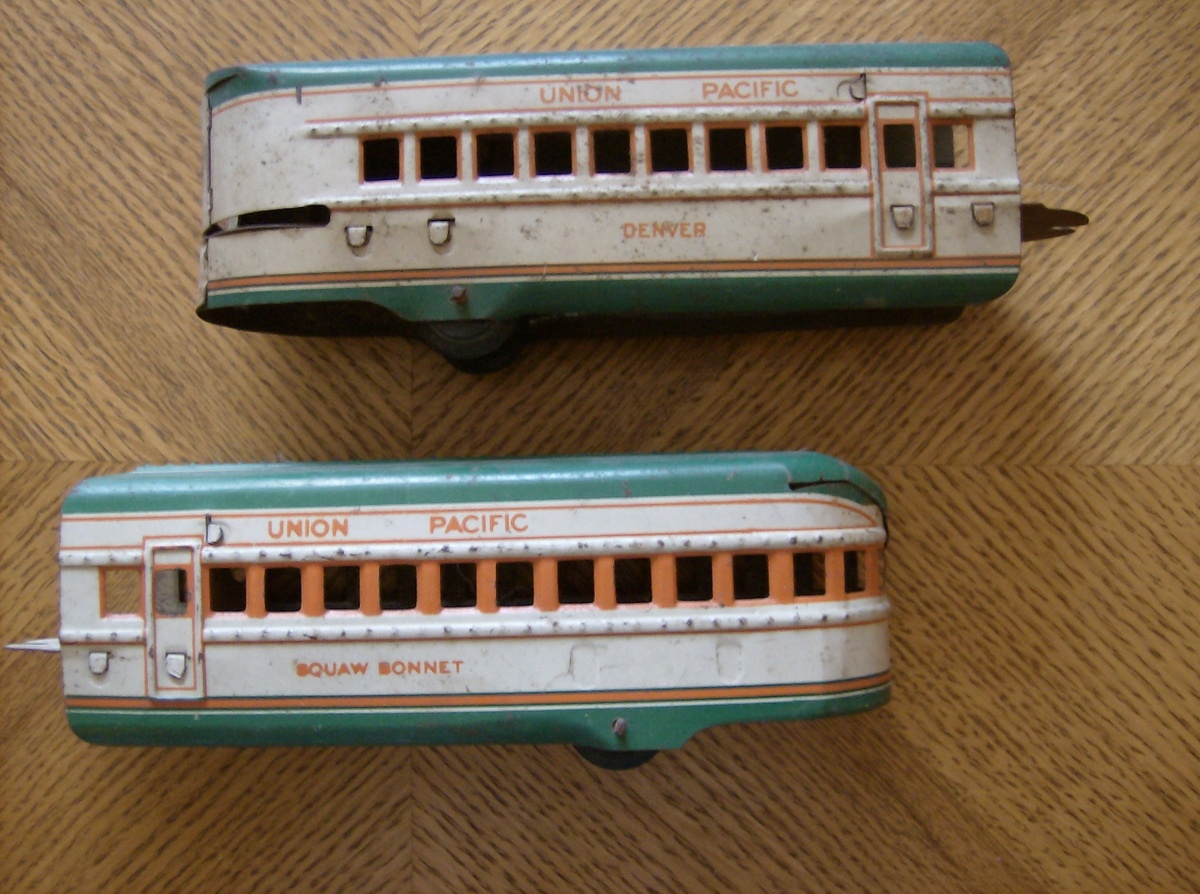 OLD STEEL TRAIN CARS