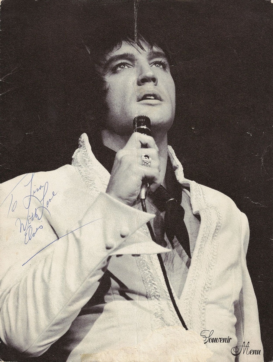 Signed Elvis Menu International Hotel Las Vegas