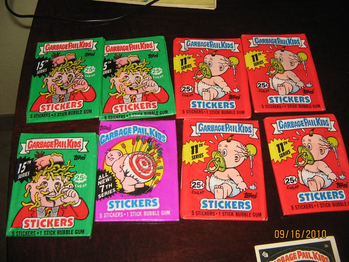 Garbage Pail kids gum and  cards
