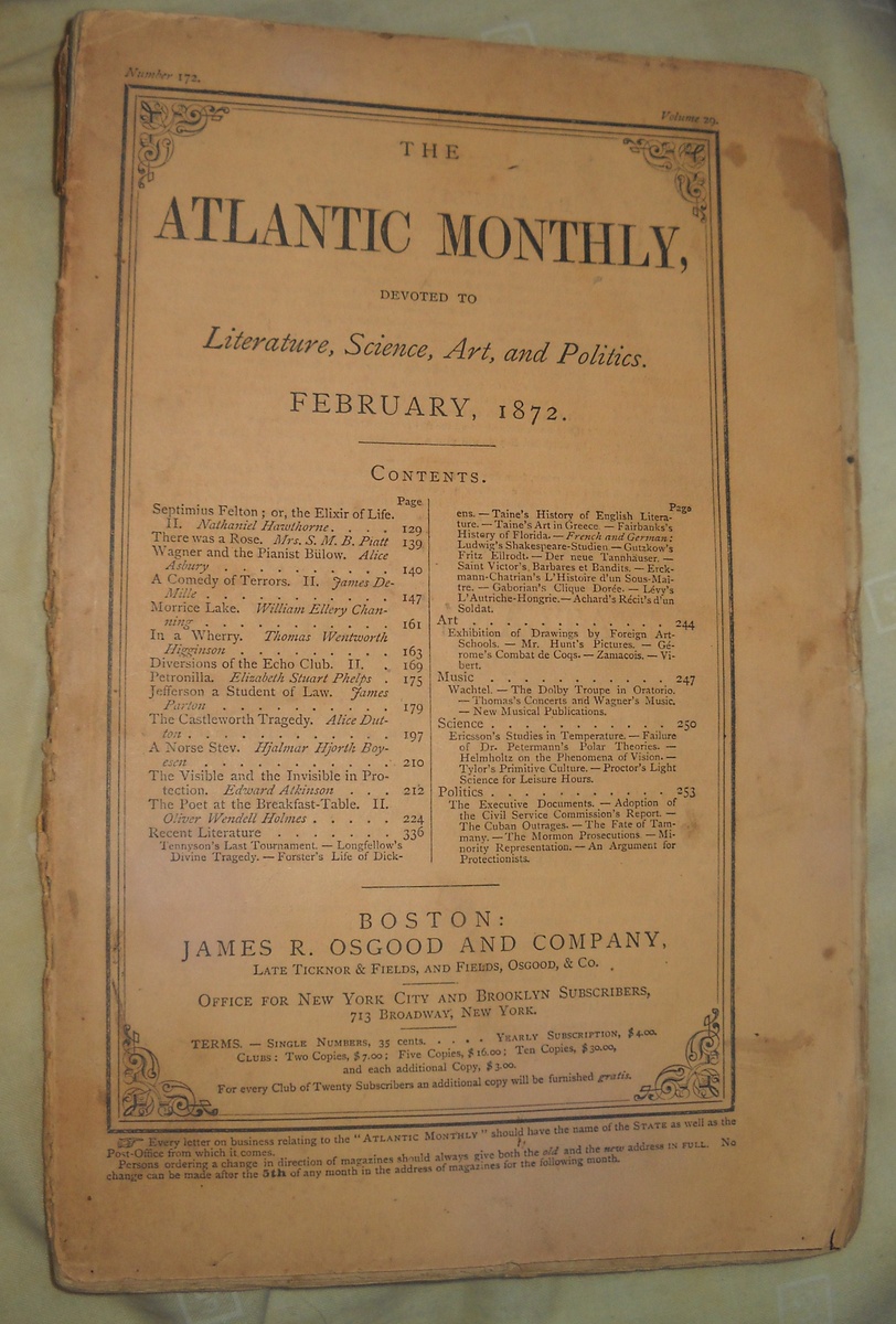 The Atlantic Monthly - February, 1872 - Paper