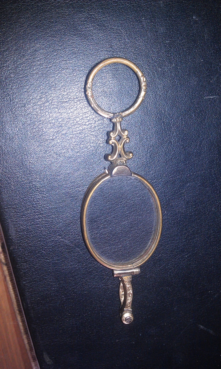 Very Old Lorgnette Folding Opera Glasses