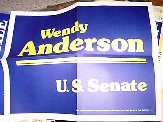 Wendell Anderson '78 campaign sign - Posters and Prints