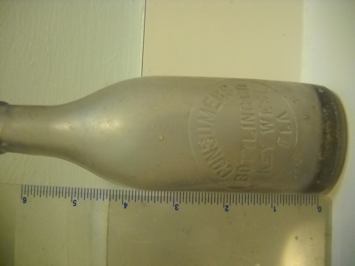 Consumers bottling co key west fla soda bottle
