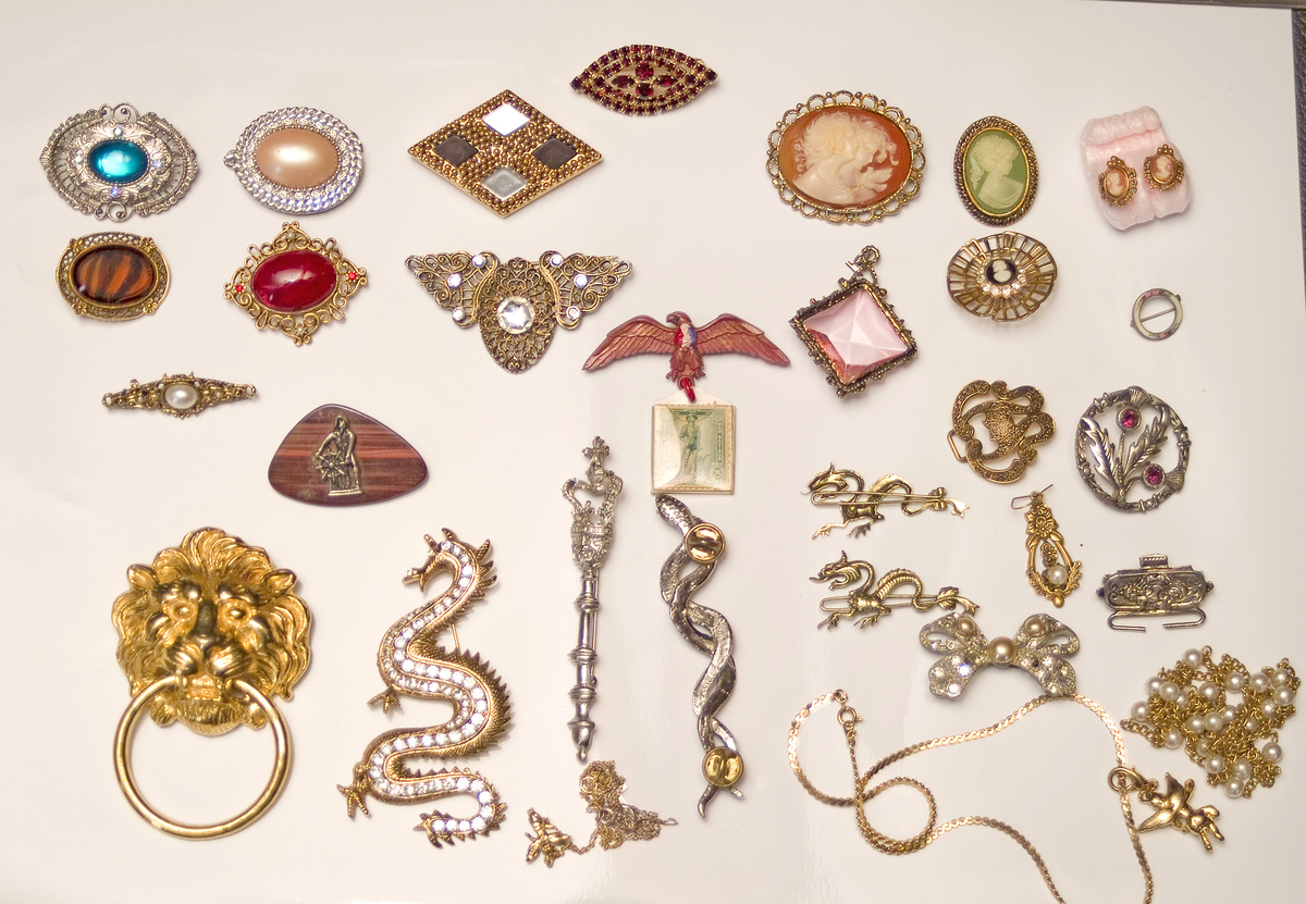 small box marked  "pins 1900-1928" WOW