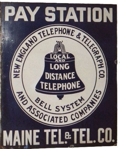 Maine Tel. & Tel. Co. Pay Station Sign - Signs