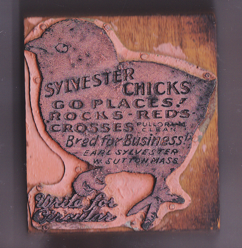 Woodblock for chicken boxes - Signs