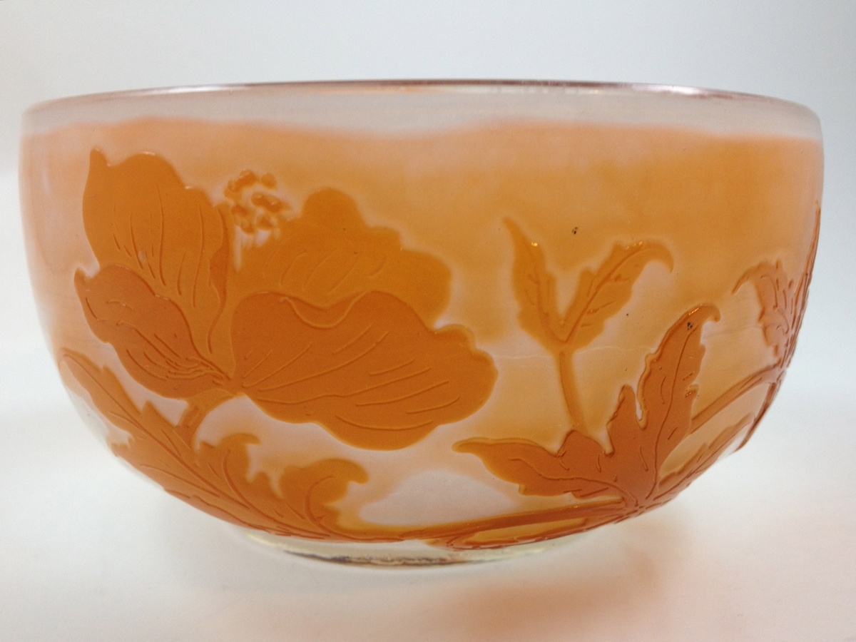 Emile Gallé Cameo Glass Bowl, ca. 1905 - Art Glass