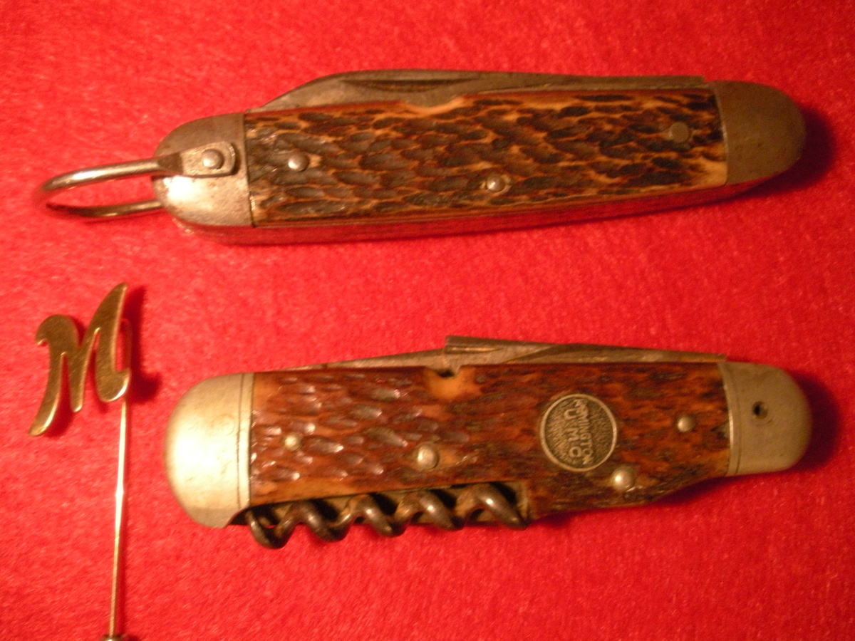 OLD Jigged Bone handle knives, UMC Remington and USA marked Sears and Rebuck - Tools and Hardware