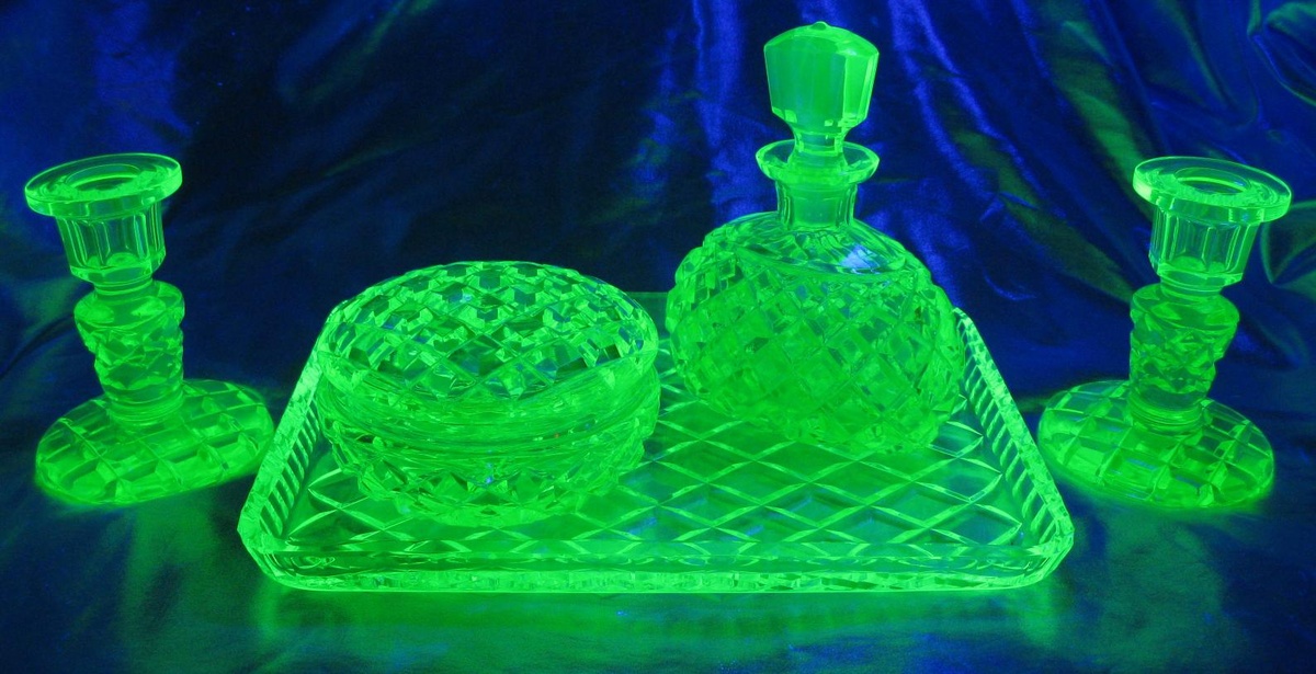 Joseph Inwald, Checkoslovakia Cut Crystal Dresser Set  - Glassware