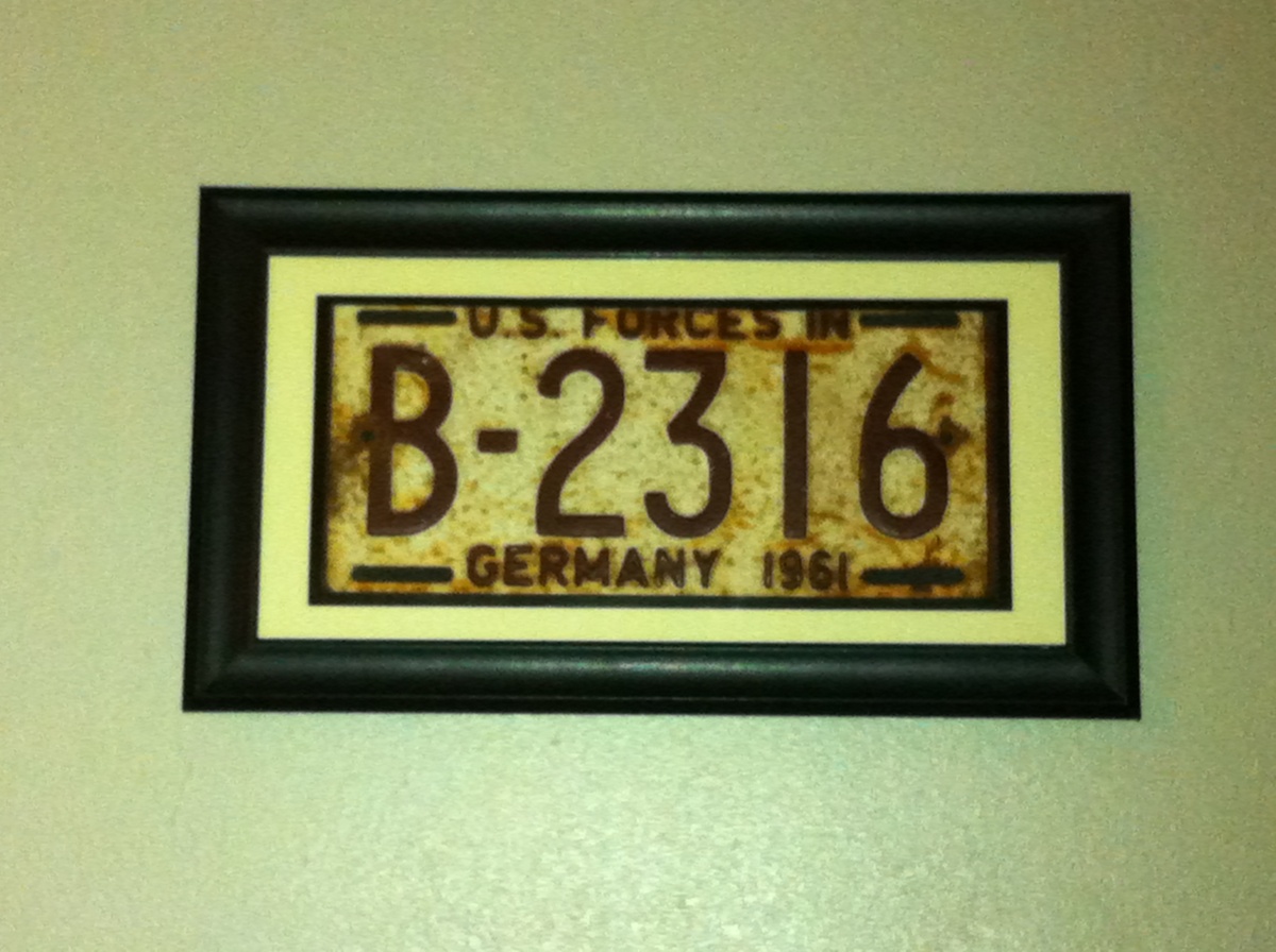 1961 us forces germany license plate
