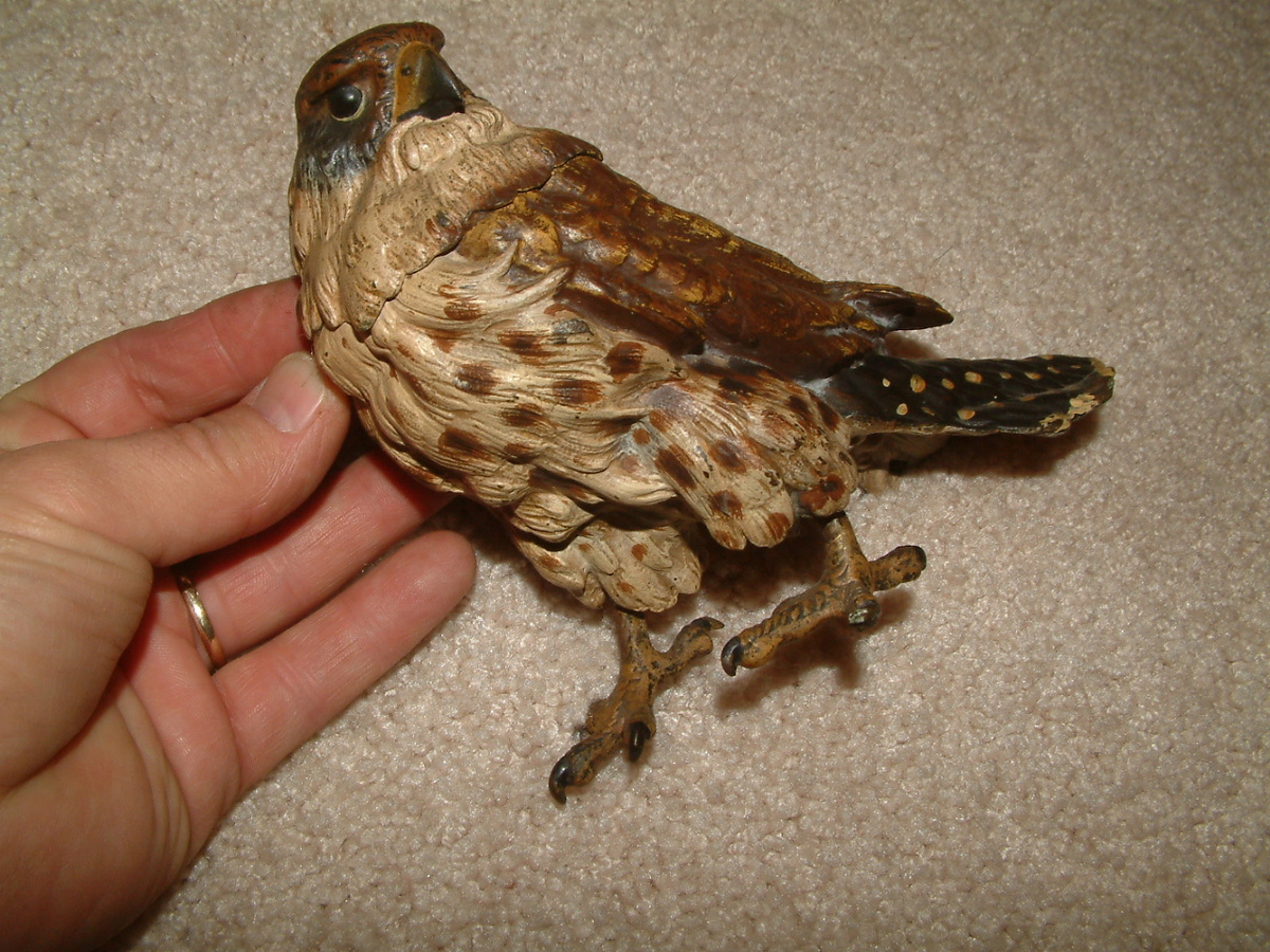 Nice German Falcon? Hawk? inkwell.