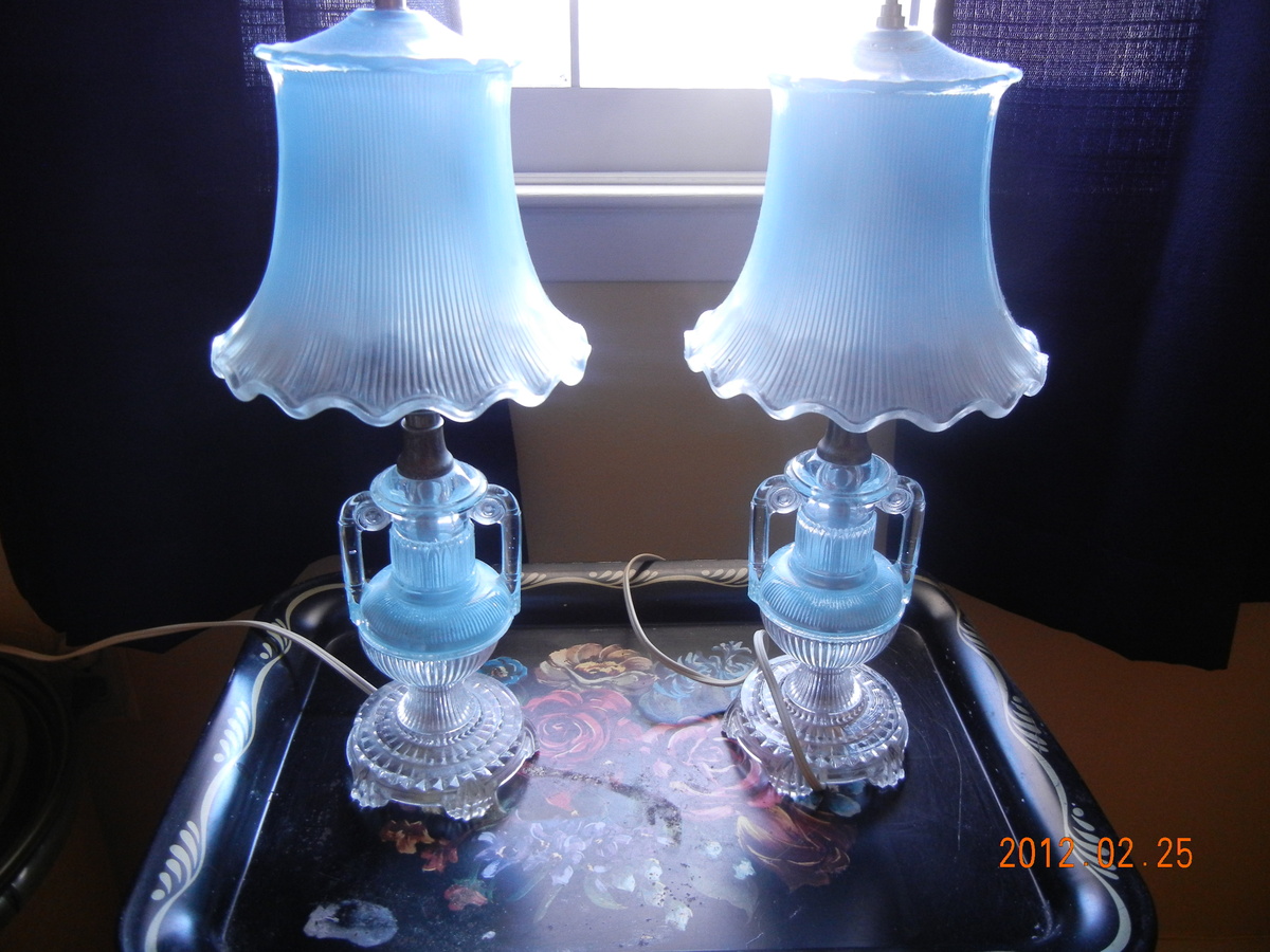 Pair of Glass Lamps