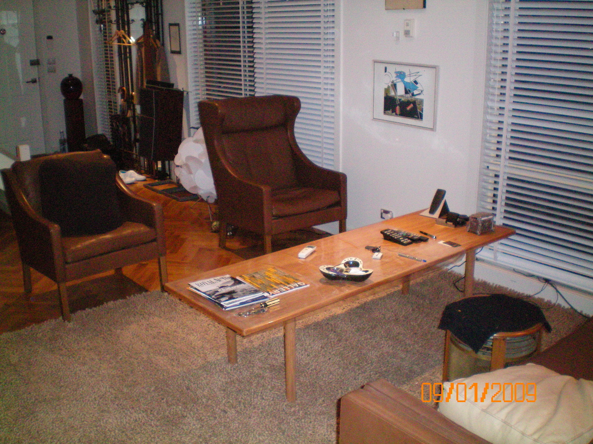Hans Wegner Oak and Teak Coffe table, large, ca 1965, made by Tuck - Furniture