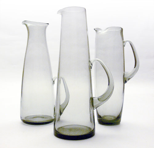 HAVFRUE, MARTINI & ROSKILDE jugs, Per Lütken (Holmegaard, 1950s)