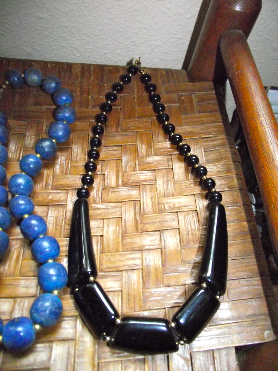 Black Lucite Necklace