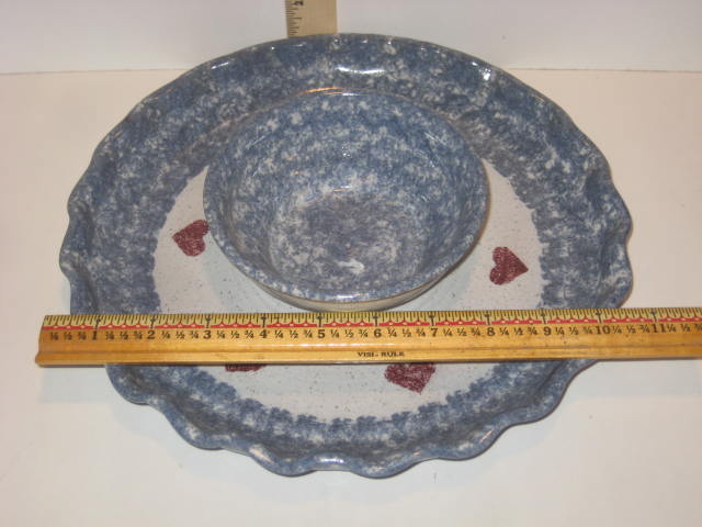 Chip n Dip Plate/Bowl - Art Pottery