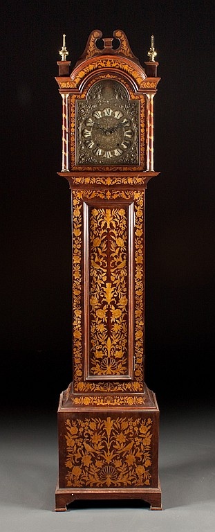 Dutch Marquetry Tall Case Clock