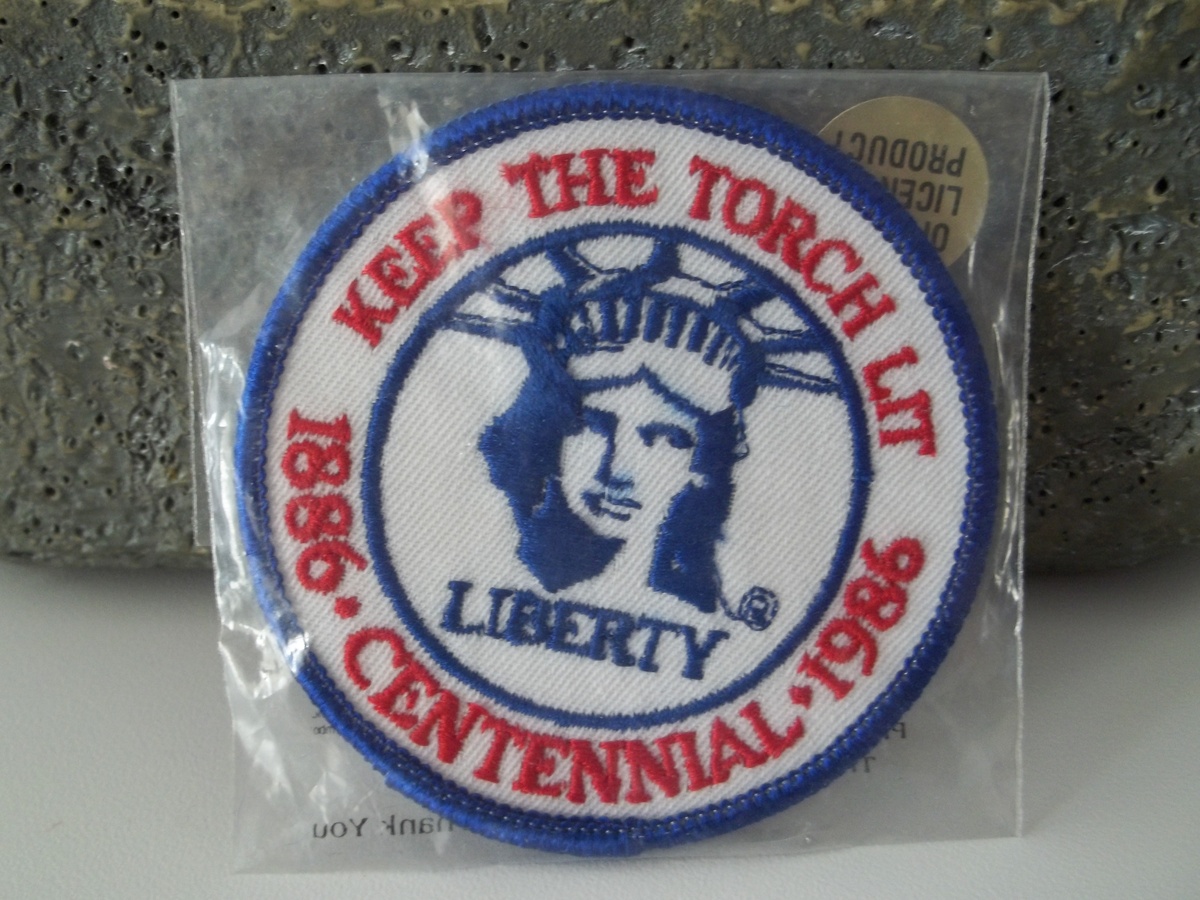 100 yrs. commemorative 1886-1986 Statue of Liberty patch and pin.   
