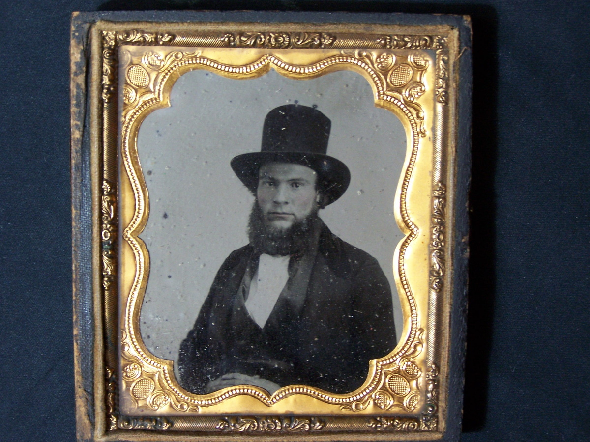 Bearded man ambrotype.