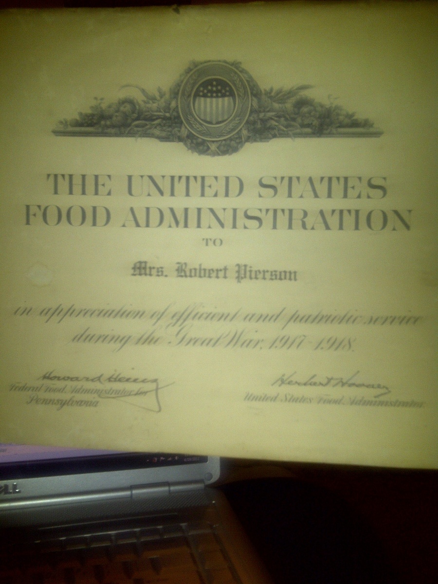 signed herbert hoover n howard heinz food aadministration letter 