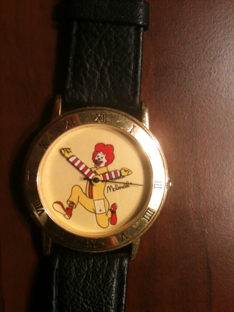 Mac Donalds wrist watch no ident. manufactory anybody know?