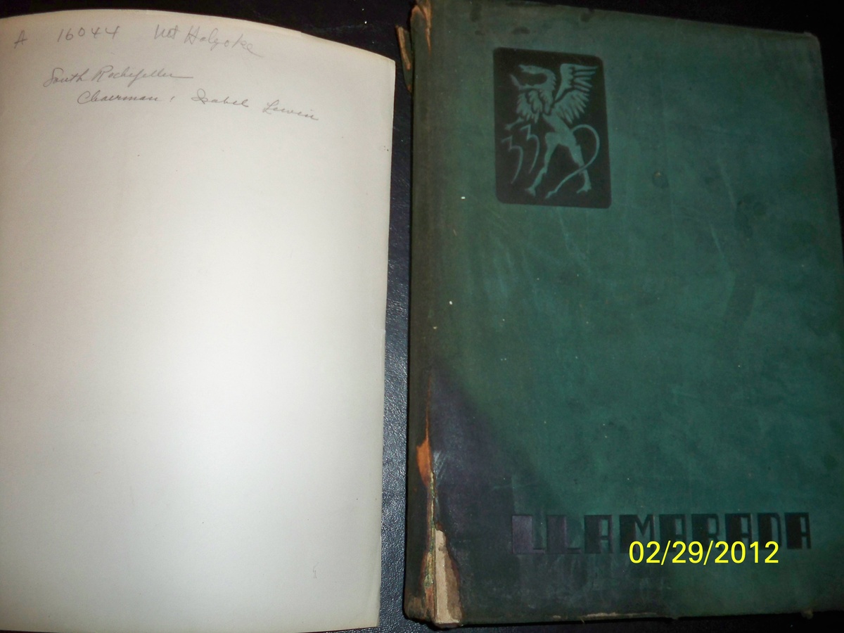 MOUNT HOLYOKE SOUTH ROCKEFELLER ISABEL LEWIN 1933 YEAR BOOK