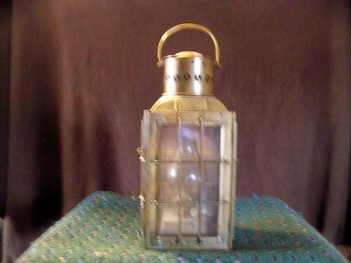 Antique Brass oil lamp