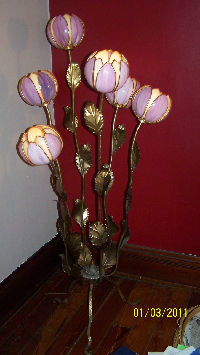 unique 6 shade slag floor lamp