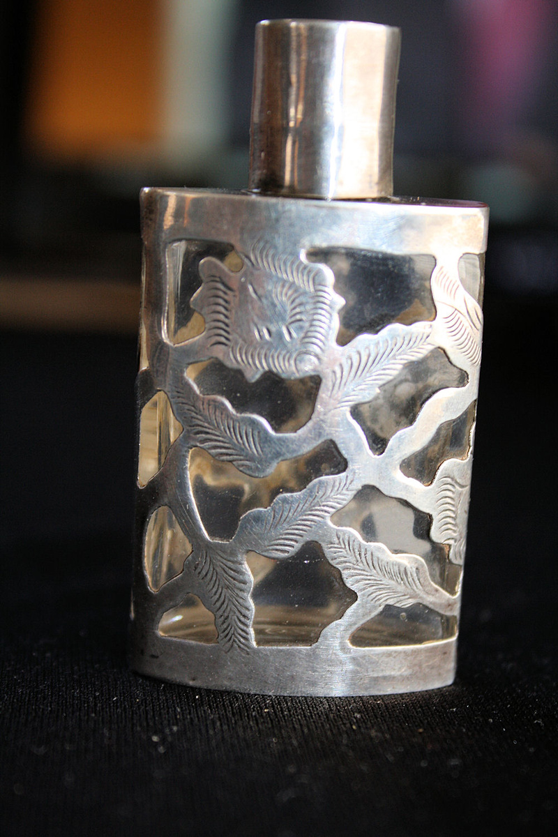 Sterling Overlay Perfume Bottle  Mexico - Bottles