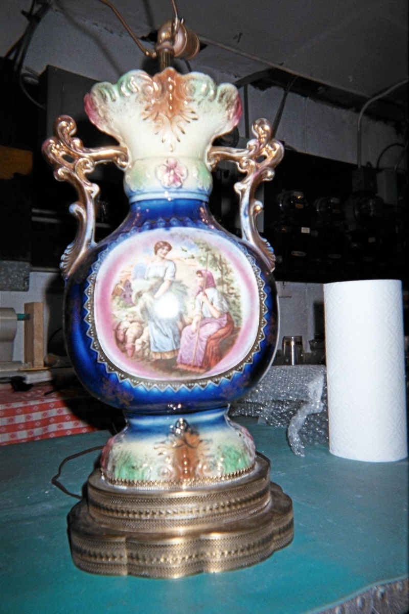 My Great Aunt's  Lamp - looking for  any info.  - Art Pottery