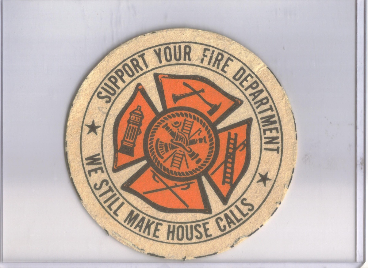 Beer Coaster Support your fire department - Firefighting