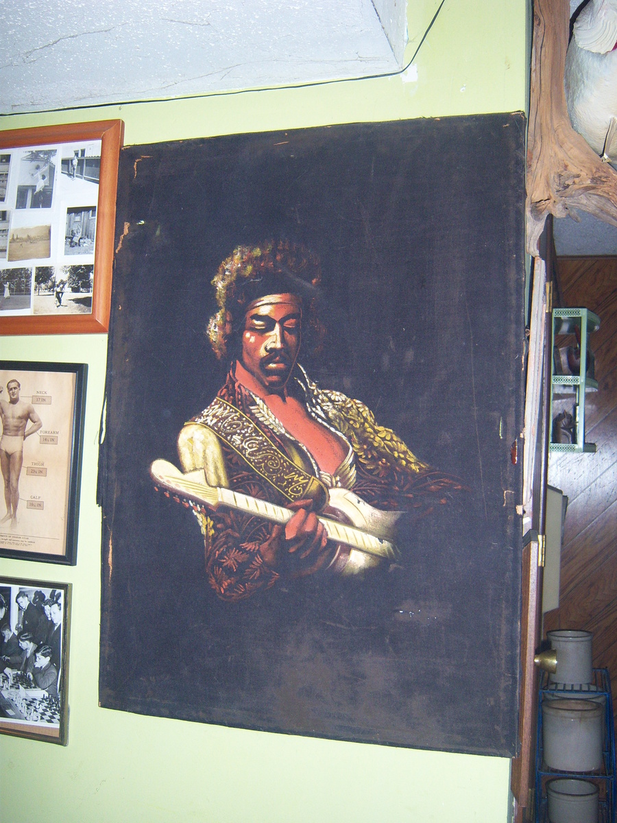 jimi hendrix moterey pop fest black velvet painting