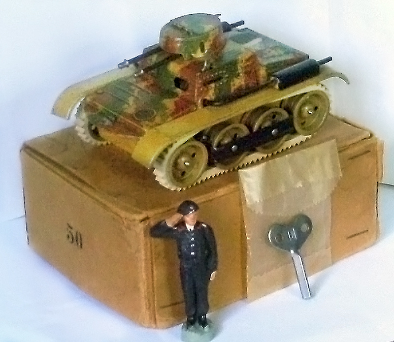 Gescha panzer tank, pre WWII Germany. Tin wind up.  - Model Cars