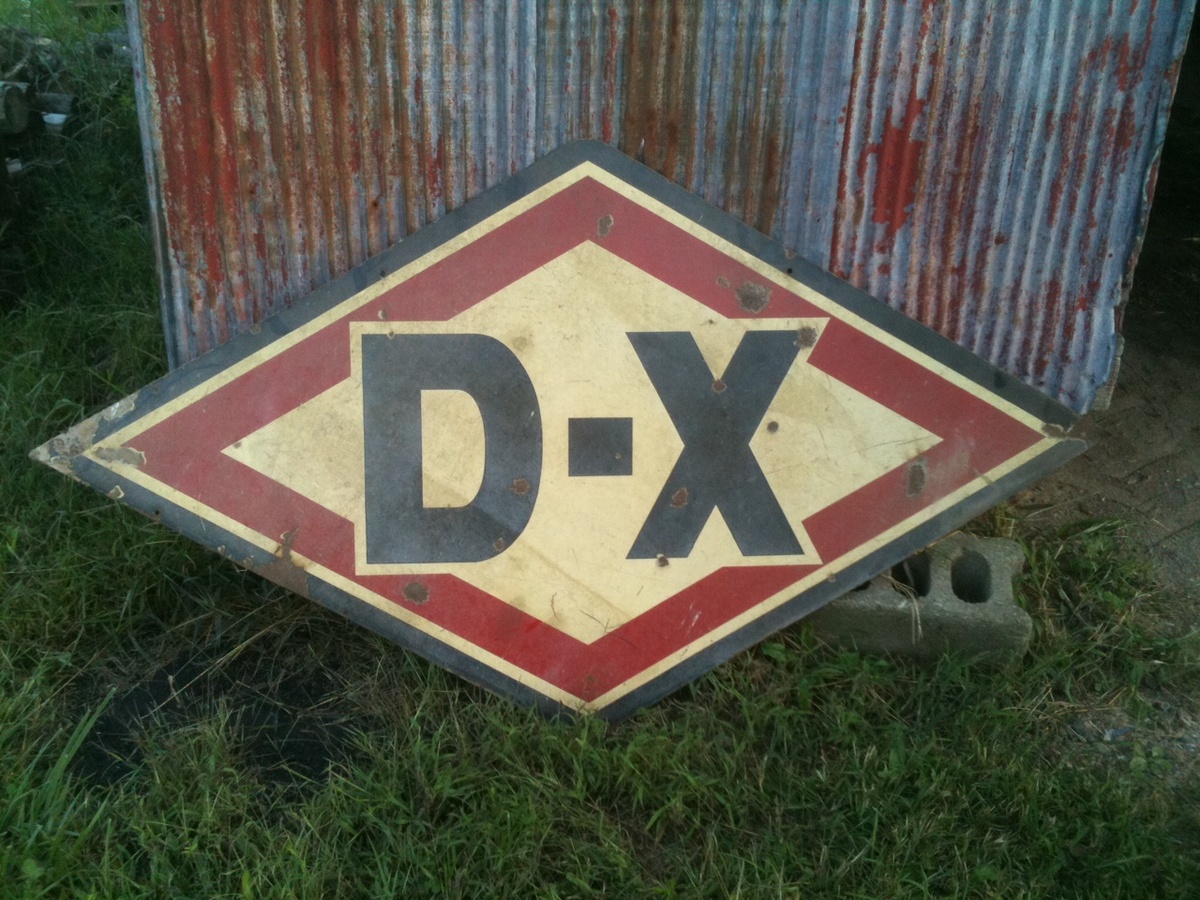 Vintage D-X Oil Sign