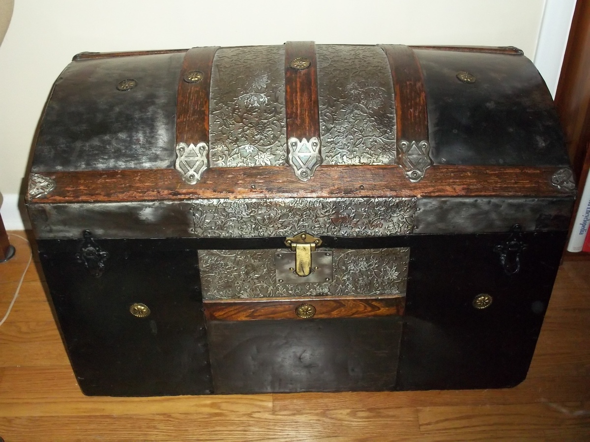 Camelback trunk circa 1870's or 1880's - Furniture