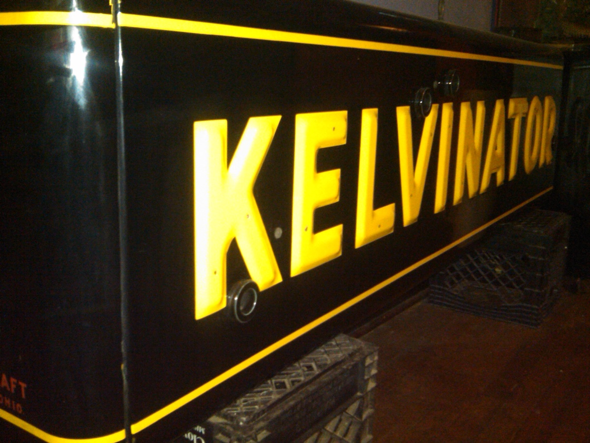 1950's Kelvinator 2-sided neon, by:Art Kraft OH rescued from the rafters!
