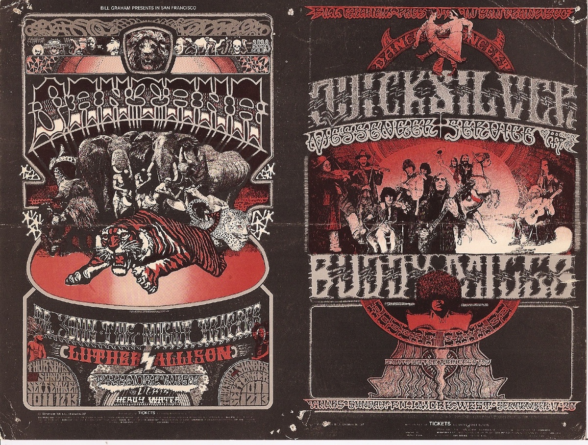 Double Norman Orr Fillmore West card, 9/70 - Posters and Prints