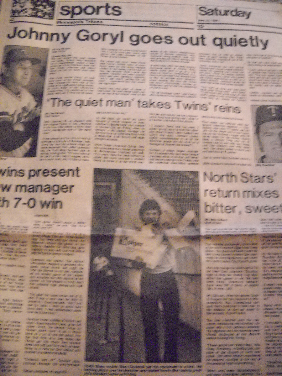 Johnny Groyl fired as Twins manager - 1981 - Baseball