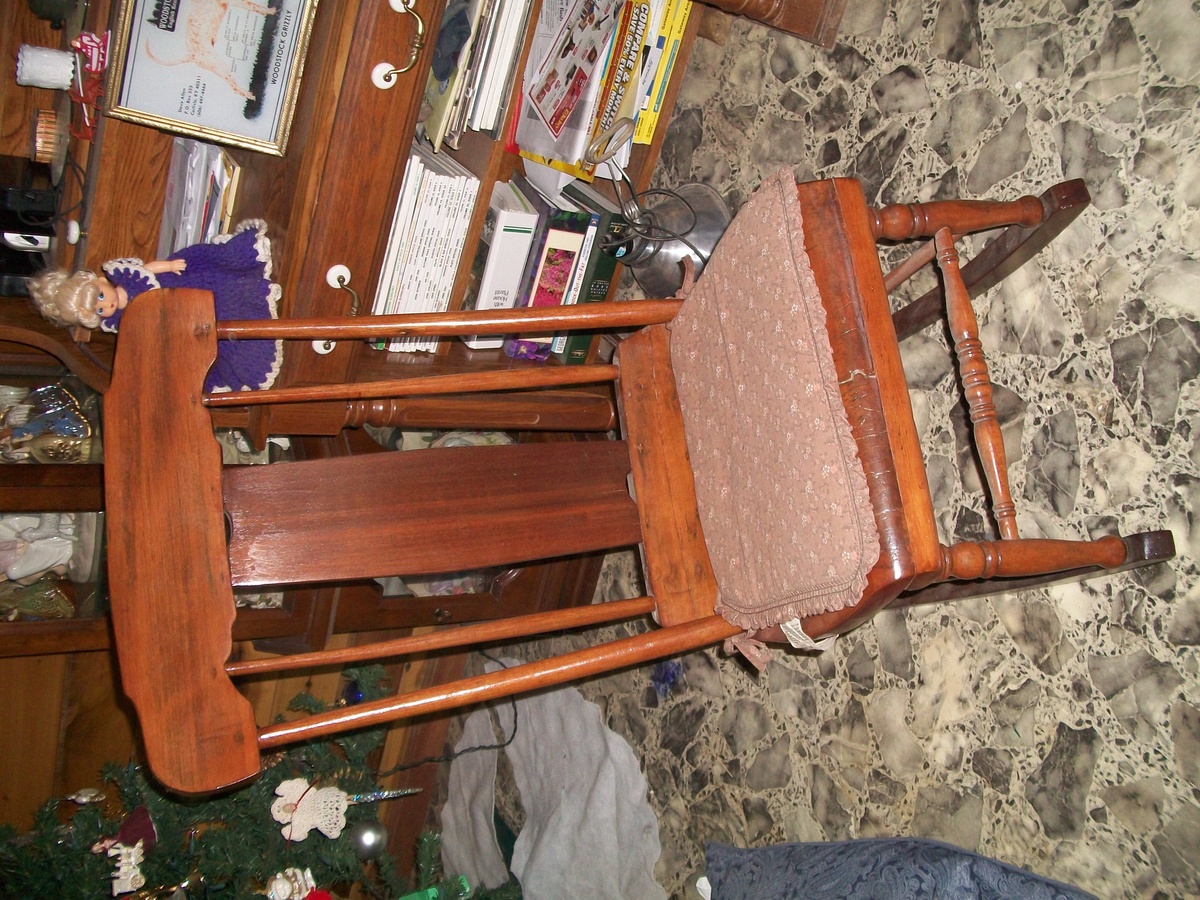 an old sewing rocker