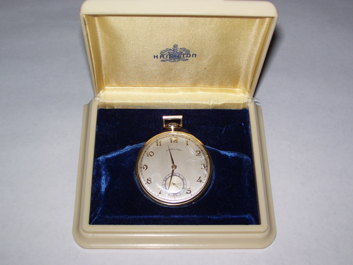 Vintage Hamilton Mens Pocket Watch with original case