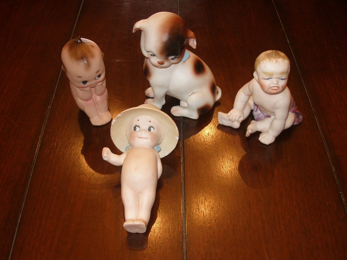 kewpies, dog, farmer, 