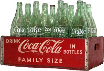 Coca-Cola Classic 1 Liter 33.8 oz GLASS BOTTLE Coke soda