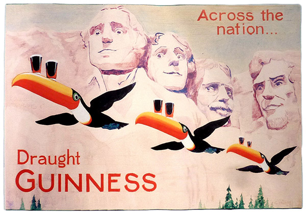 Guinness Beer Bear Ireland Great Britain Vintage Travel Art Poster Print 